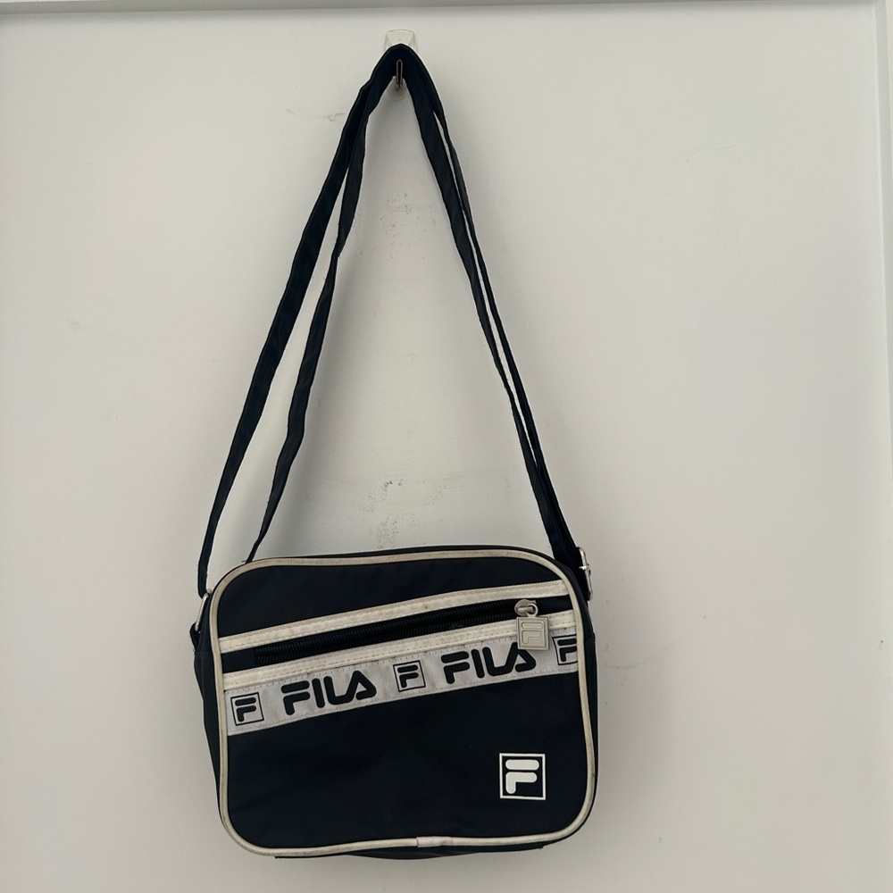 FILA Black Crossbody Shoulder Strap Bag Unisex Men's Women's